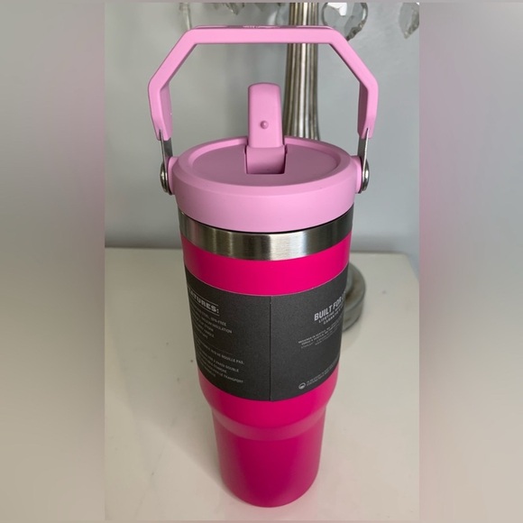 NEW Stanley 30oz IceFlow Flip Straw Stainless Steel Tumbler - Camelia Hot Pink - Picture 7 of 11